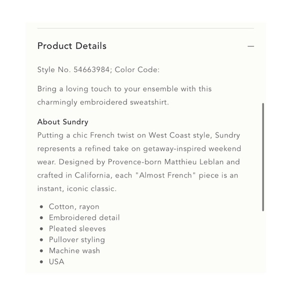 Sundry // Love First Embroidered Sweatshirt NWOT🌛 - Picture 5 of 12